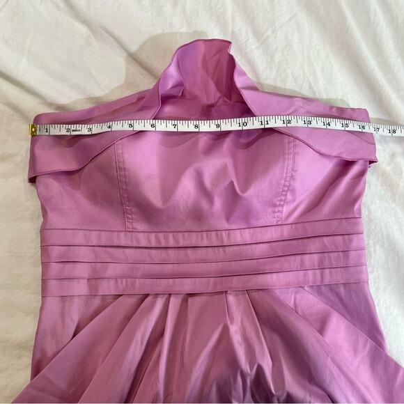 Jessica Simpson PINK size 12 Ruffle Bust Strapless Pleated Dress - Picture 6 of 10